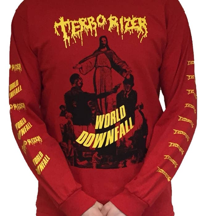 World Downfall Red Long Sleeve Shirt