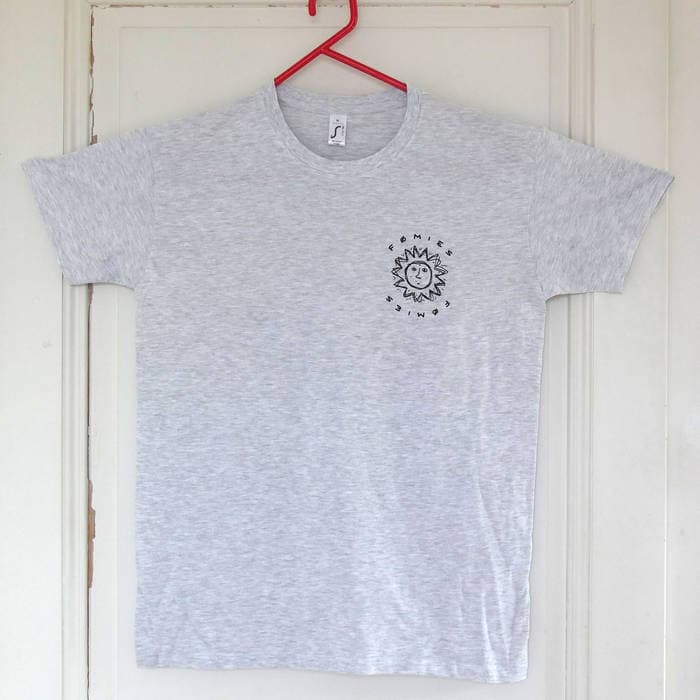 SUN FACE LIGHT GREY TEE