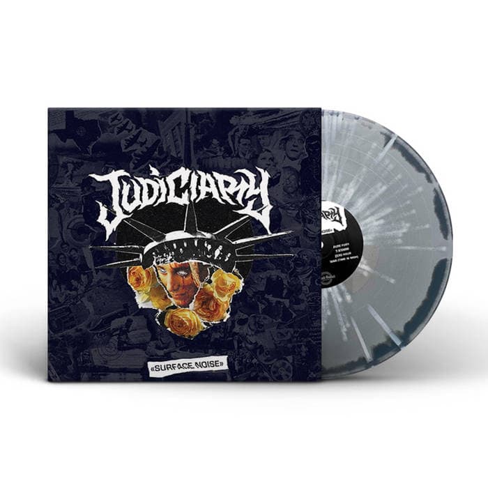 Surface Noise – LP - Metallic Silver & Black Mix with White Splatter