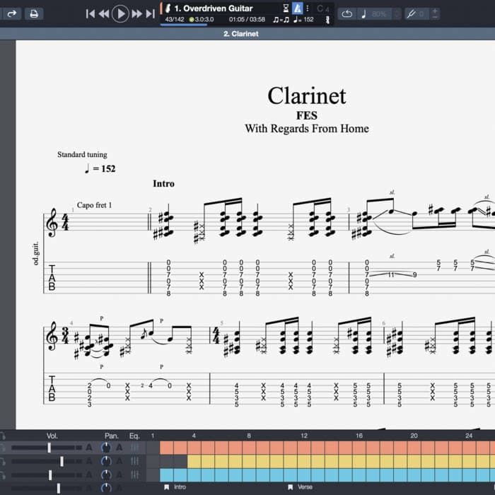 'With Regards From Home' Guitar Pro Full Band TAB Files