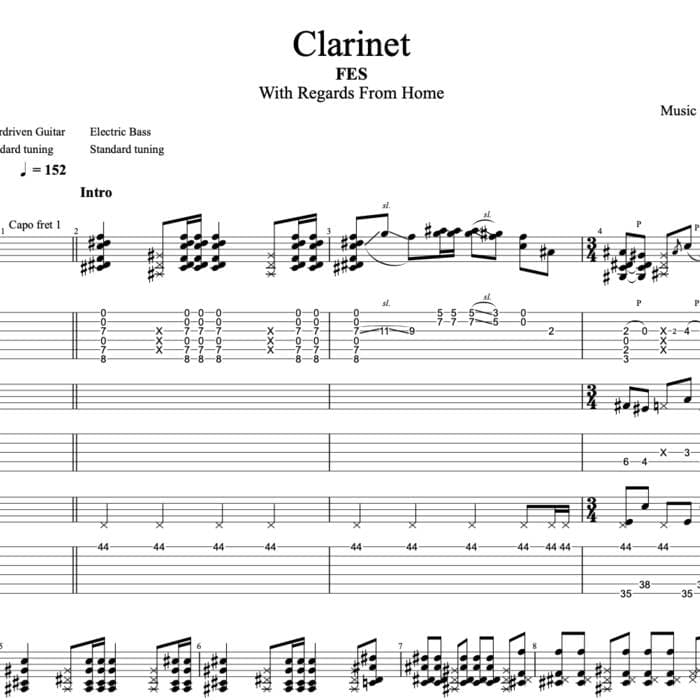 'With Regards From Home' Album PDF TAB Files - Guitar/Bass/Drums