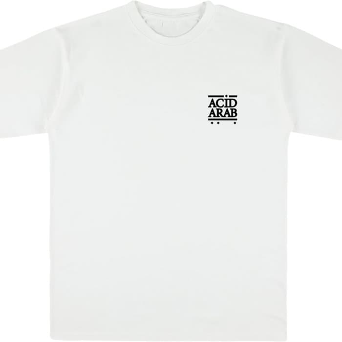 White T-Shirt Acid Arab