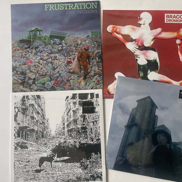 OUR DECISIONS – PACK "PASSION COLD WAVE - POST PUNK" VINYL ( FRUSTRATION "Our Decisions"+ GWENDOLINE "C'est à moi ça" + BRACCO "Dromonia" + VOX LOW "Keep on falling"