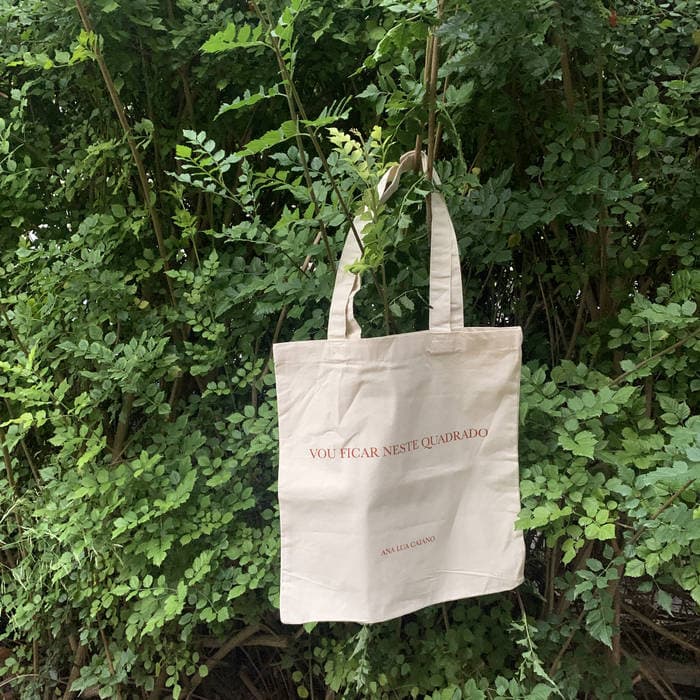 Tote Bag "Vou Ficar Neste Quadrado"