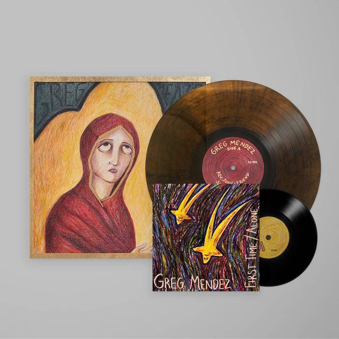 First Time / Alone – 'Greg Mendez' (Clear Orange Smoke Vinyl) and 'First Time / Alone' EP 7" Bundle