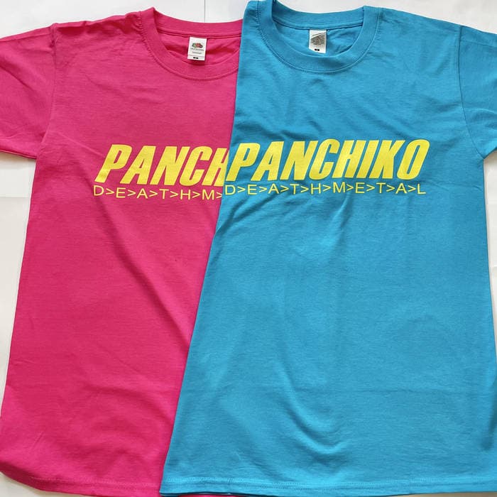 Pink and Blue and Yellow and Pink and Blue 'DEATHMETAL' T-SHIRTS!