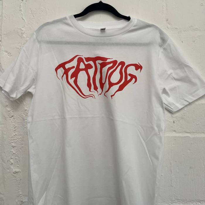 Fat Dog – Red Logo – White T-shirt