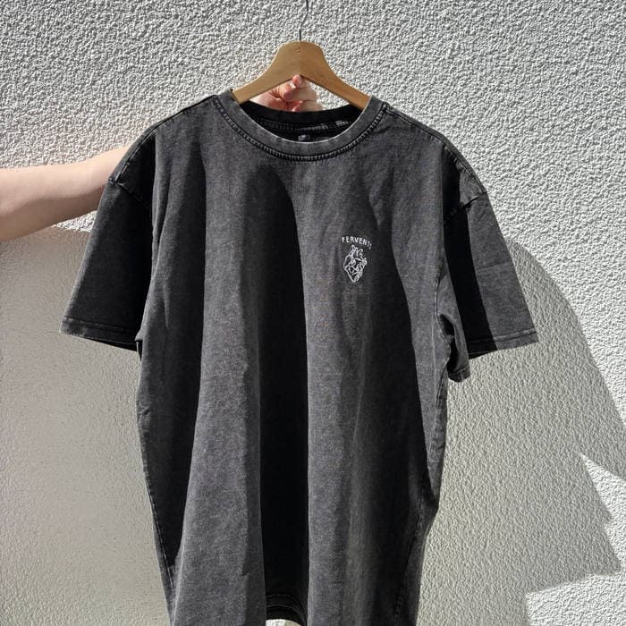 T-shirt Acid Washed Black Fervents