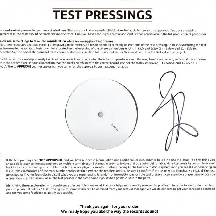 Long Wave Home – Limited Edition Signed Test Pressing