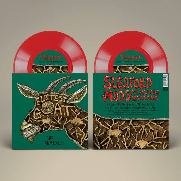Elitest G.O.A.T. (The Prodigy Acid Thunder Mix) – Red 7" Single Sleaford Mods & The Prodigy feat. Aldous Harding