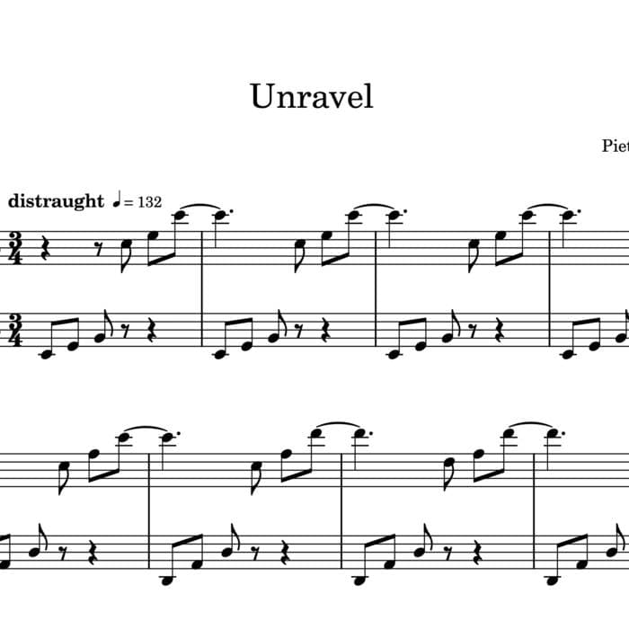 Unravel - Sheet Music