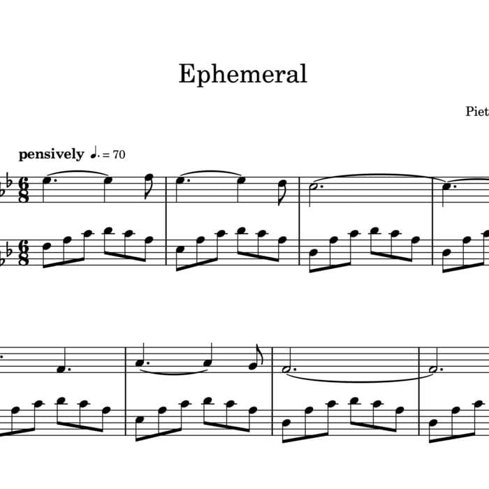 Ephemeral - Sheet Music