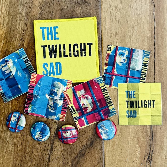 The Twilight Sad sticker, button & patch pack