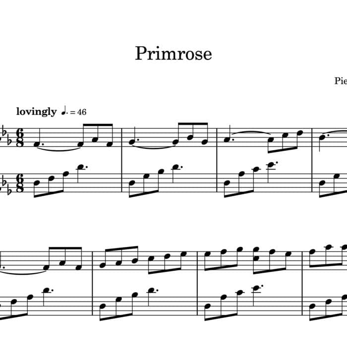 Primrose - Sheet Music