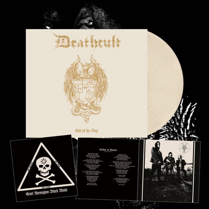 Cult of the Dog – Deluxe gatefold bone vinyl LP w/ gold hot foil print and 12 page booklet Deathcult