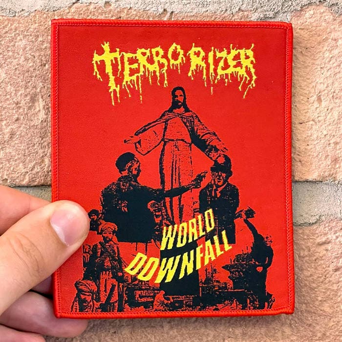 "World Downfall" Red Woven Patch
