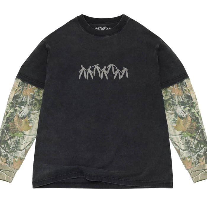 TOFN Long Sleeve 2fer - Vintage Black & Camo