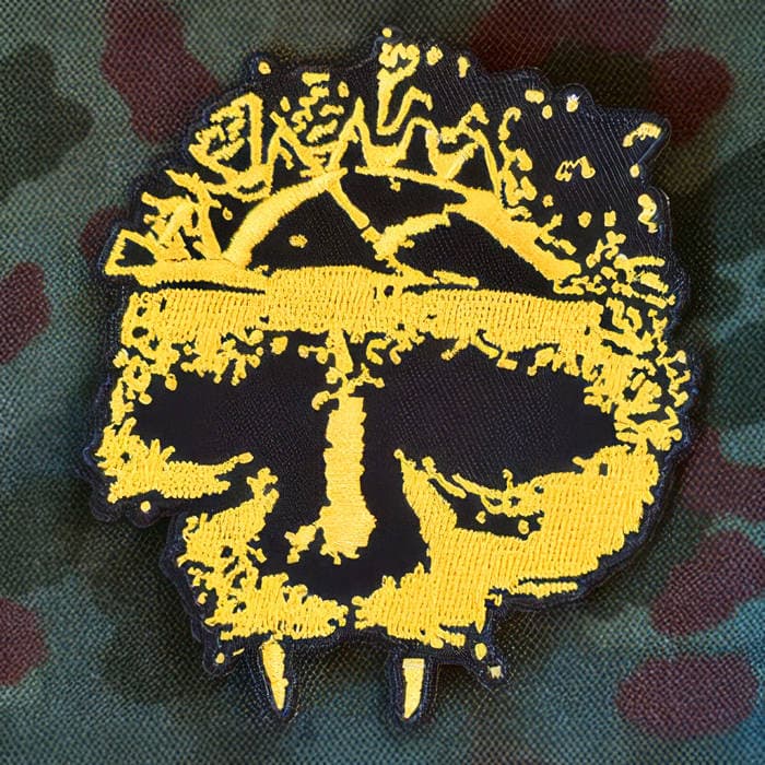 INTEGRITY SKULL embroidered patch (WASP YELLOW)