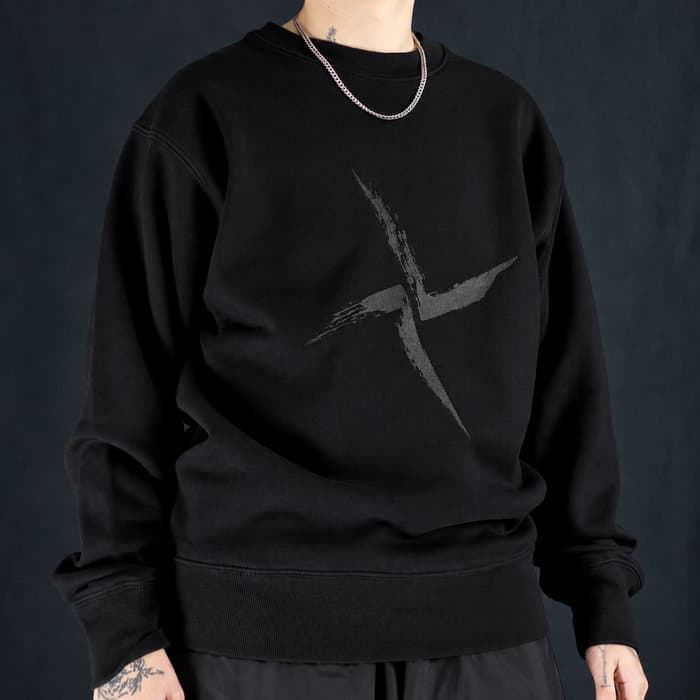 Burial - Embroidered Black Sweatshirt