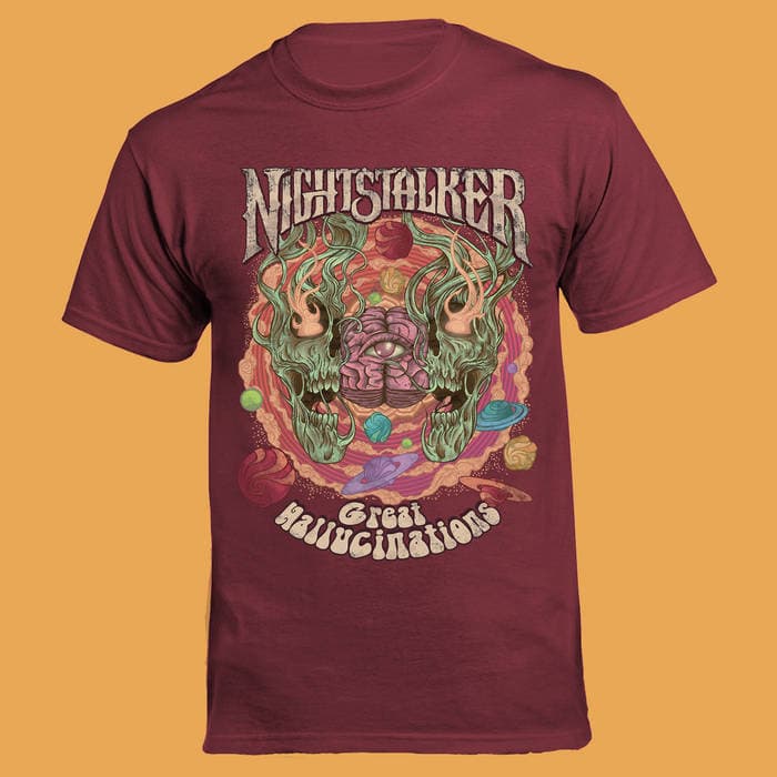 T-Shirt – Great Hallucinations (Maroon)