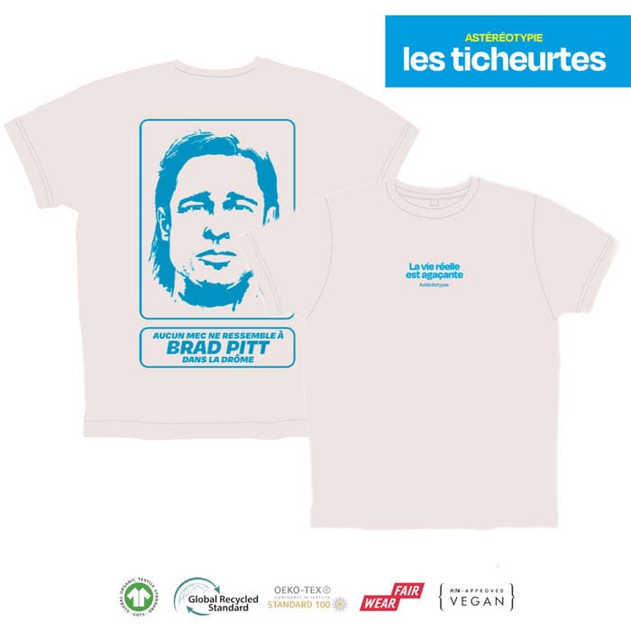 T-SHIRT CYAN (BLEU) - "La vie réelle est agaçante"