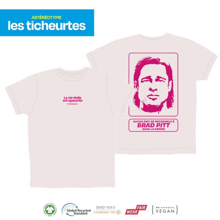 T-SHIRT MAGENTA (ROSE) - "La vie réelle est agaçante"