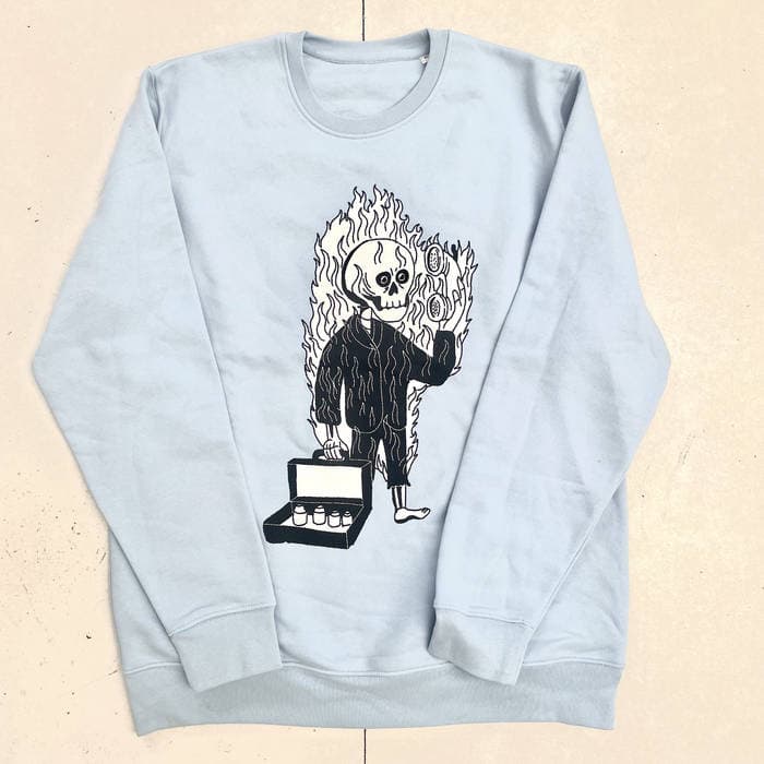 Burning Man Sweater With Back Print