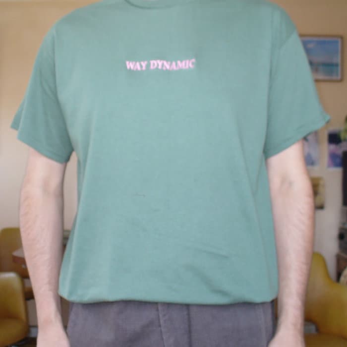 Embroidered T-Shirt - Green/Blue