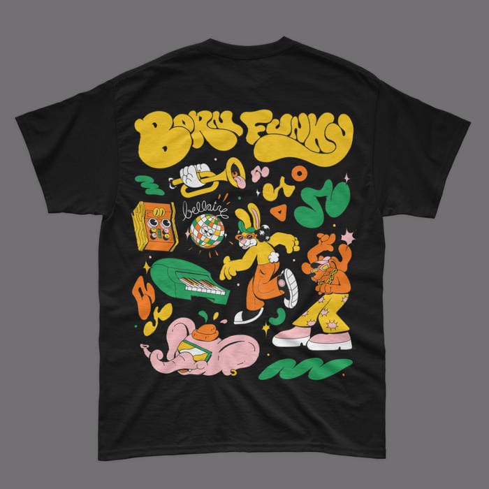 Born Funky Black T-Shirt