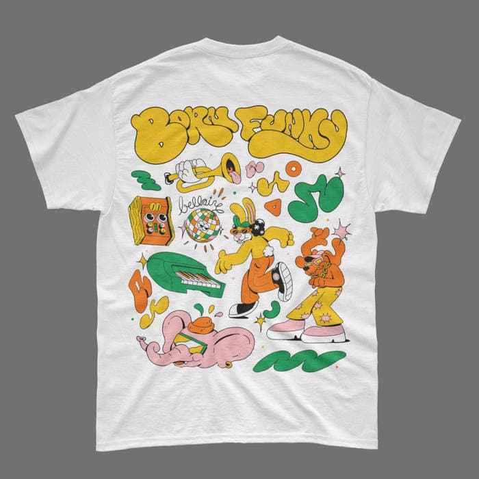 Born Funky White T-Shirt